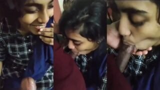 Desi fsiblog Porn mms Cute mallu girl gives blowjob to her boyfriend